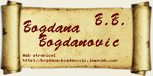 Bogdana Bogdanović vizit kartica